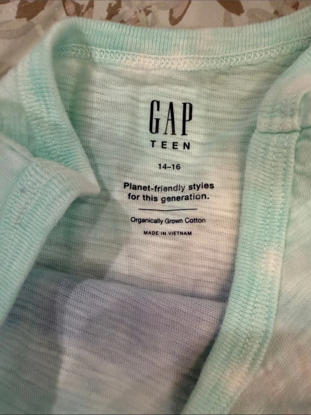 GAP Kids Sleeveless Tie-Dye Tank in Aqua and Lavender